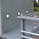 Treppenaufgang des Parkhauses in Stahlkonstruktion von Schreiber Stahlbau