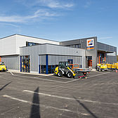 HKL Baumaschinen Hallenneubau von Schreiber Stahlbau